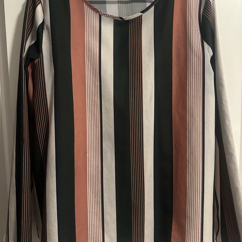 Striped Long Sleeve Top - Multicolor